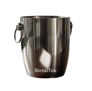 Seau à glace en acier inoxydable, accessoires de bar, rafraîchisseur de boissons pour fêtes, champagne, bière, pour restaurant, hôtel, design portable - Product Image 1