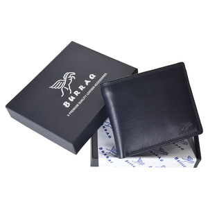 Portefeuille homme en cuir véritable à double pliage - Product Image 1