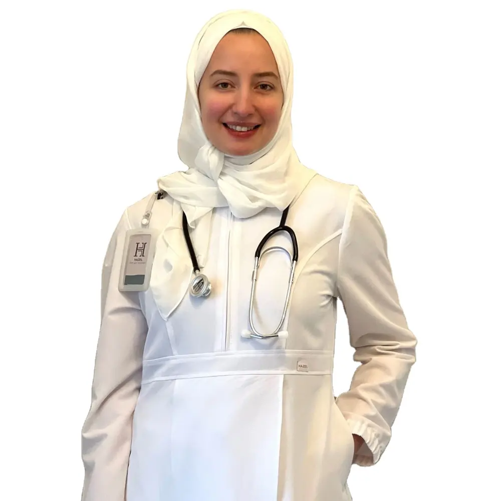 Muslimische Peelings Frauen Uniformen de Medicos Langarm islamische Frauen medizinische Peelings Uniformen für Muslime