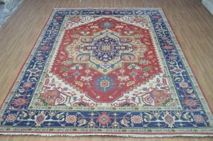 Tapis en laine de luxe, anciens, noués à la main, 8x14, 9x12, multicolores, tapis de prière faits à la main pour le salon, revêtement de sol CR46 - Product Image 4