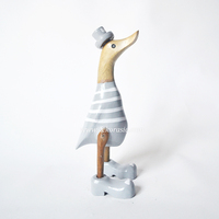 Décoration d'intérieur de luxe écologique, artisanale en racine de bambou gris foncé, durable, style moderne, motif canard antique, couleur personnalisable
