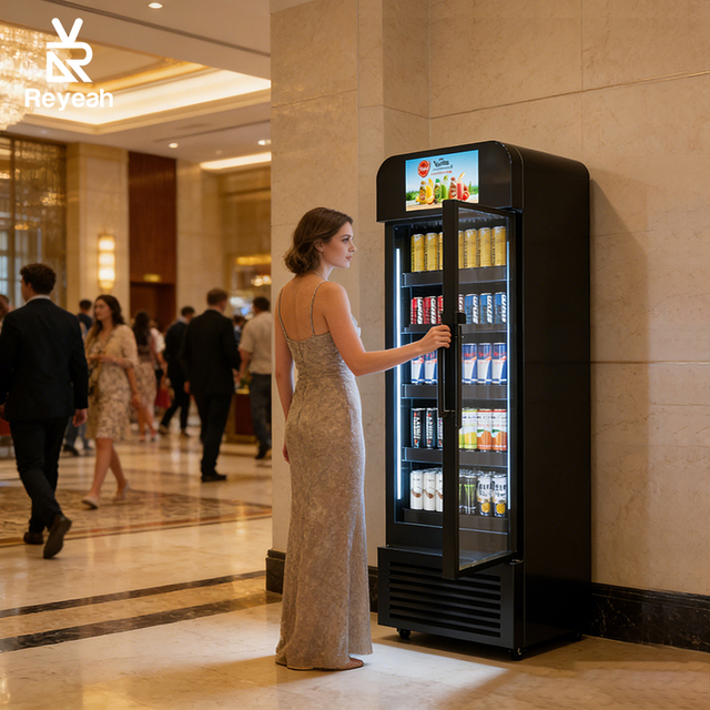 Reyeah Vending Machines Business Snack Drinks Food Smart Fridge AI Vending Machine With Credit Card Payment