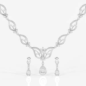 Lumia 14K Gold Wedding <b>Necklace</b> with Moissanite Diamond Elegant 14K Gold Wedding <b>Necklace</b> for Women - Product Image 5