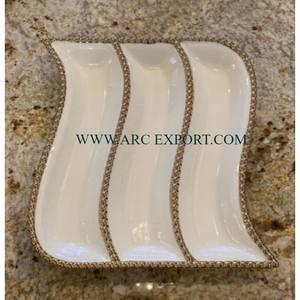 Classic Hammered Silver Ware <b>Bowls</b> With Flower Designing Gold Stands for Home Table Top Metal Food <b>Bowls</b> in Cheapest Price - Product Image 3