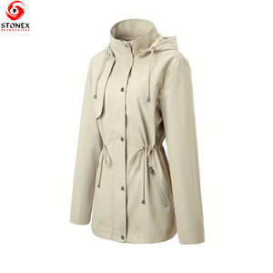 Chaqueta Cortavientos Personalizada para Mujer, Talla Grande, Impermeable, Cortavientos, Abrigo Largo de Alta Calidad, Colores con Logotipo Personalizado, Ropa de Invierno - Product Image 2