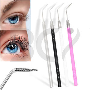 Nouvel arrivage : Outil de séparation des cils en acier inoxydable rose, le plus vendu, forme courbée, 2-en-1 pour lifting et teinture temporaire longue durée - Product Image 6
