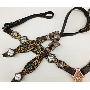 Hebillas Cobre Argentina Cuero de vaca Western Headstall Horse Racing Trenzado Horse Headstall Con embalaje personalizado - Product Image 1