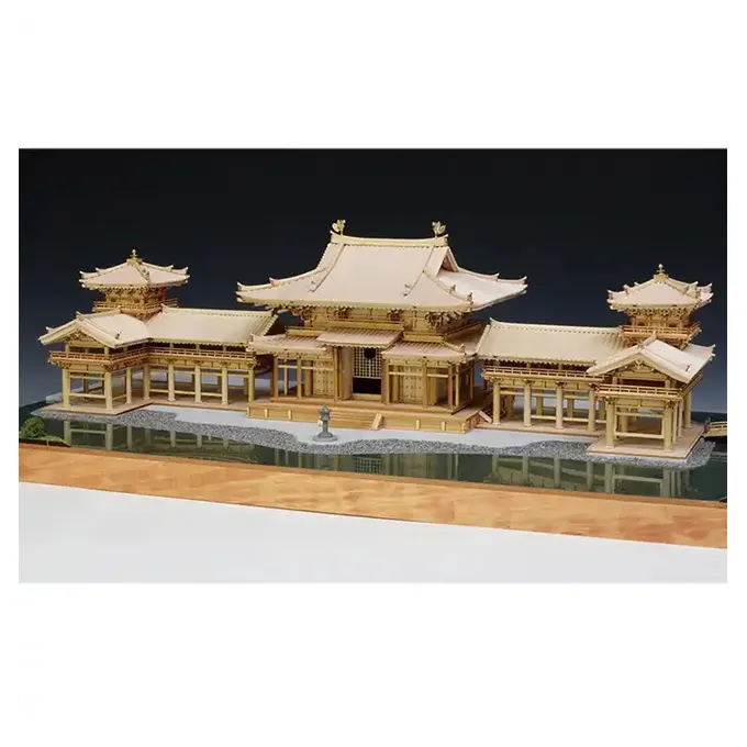 Großhandel Byodoin Phoenix-Halle hölzernes Modell Tempel-Kits Verkauf Kinder japanische Produkte