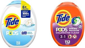 Tide PODS Free & Gentle Detergente para ropa Pacs 76 Count HE Jabón hipoalergénico compatible para pieles sensibles - Product Image 4