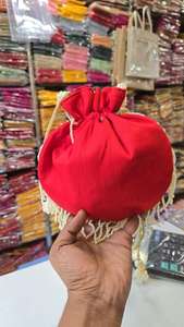 <b>Luxury</b> Indian Handmade Boho Floral Print Potli <b>Bag</b> Wedding Bridesmaid <b>Gift</b> Zipper Closure Eco-Friendly Cotton Fabric for Coins - Product Image 5