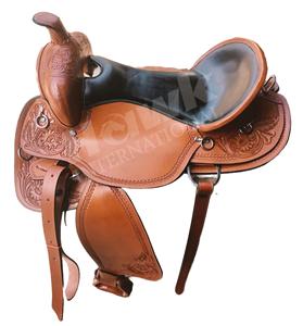 Sillín de Carreras de Caballos occidental de cuero suave de diseño personalizado de alta calidad-Uso ecuestre hecho a mano colores personalizados al por mayor - Product Image 6