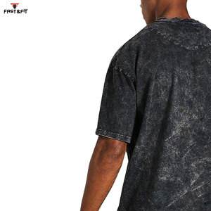 Camisetas lavadas con ácido con impresión de logotipo personalizado de manga corta de nuevo diseño, Camiseta lisa de secado rápido hecha a medida para hombres - Product Image 4