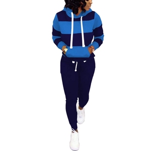 ชุดเซ็ตเสื้อฮู้ดซิปปักลายแบบดิสเทรสและกางเกงขายาวสตรี ชุดลำลองสองชิ้น เสื้อผ้าสตรีแนวสตรีท - Product Image 1