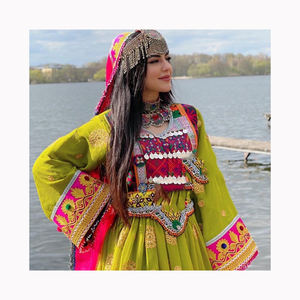 Nuevo vestido de fiesta de 3 piezas de color negro afgano, increíble traje de mujer de Pakistán, colecciones indias de artículos de verano e invierno - Product Image 1