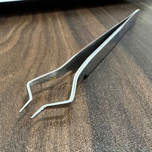 Pince à épiler professionnelle d'extension de cils en acier inoxydable durable 2024 nouveau Style pince à épiler d'isolation de cils Logo personnalisé - Product Image 4