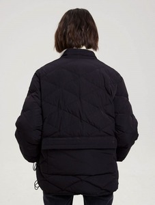Veste matelassée en polyester imperméable pour femmes, hiver 2025, résistante à l'eau, unie, boutonnée, veste rembourrée en coton - Product Image 4