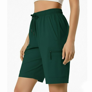 Shorts pour femmes à taille haute, séchage rapide, couleur personnalisée, avec logo personnalisé, vêtements de rue de haute qualité, best-seller - Product Image 3