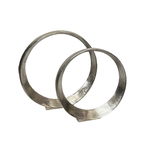 Sculpture abstraite décorative argentée abordable pour la décoration de la maison en fonte d'aluminium exportation mondiale du fournisseur indien - Product Image 1