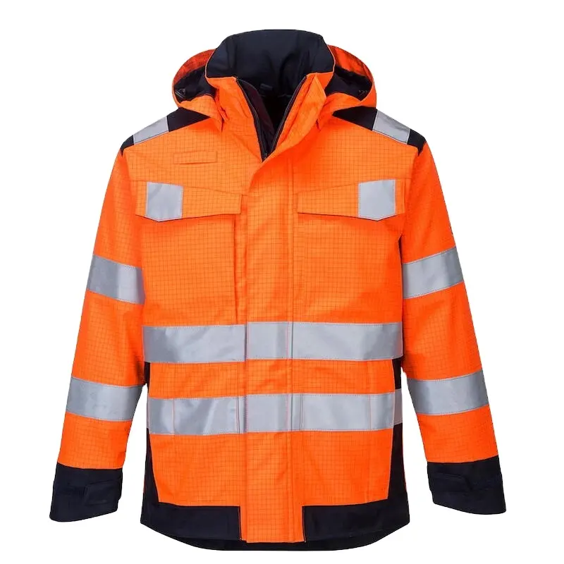 Mens hi-viz VIS khả năng hiển thị cao làm việc Áo khoác an toàn Áo Khoác Phản Quang bảo hộ lao động đặc biệt bổ sung