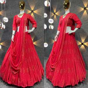 Nouvelle arrivée, Lehenga Choli de haute qualité en Georgette lourde avec broderie, avec Dupatta, exportateur mondial, Lehenga Choli pour femmes - Product Image 3