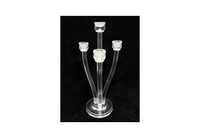 Candélabre de table en acrylique sans flamme, chandelier, porte-bougie cylindrique, centre de table pour Noël, mariage, décoration intérieure