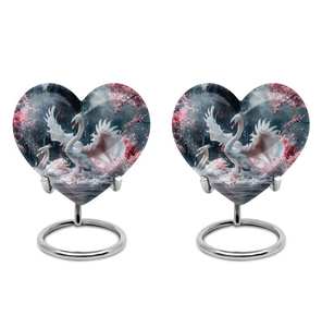 Urna moderna en forma de corazón para cenizas humanas, 1-200 pulgadas cúbicas, urna funeraria decorativa, recuerdo personalizado, funeral personalizado para adultos - Product Image 6