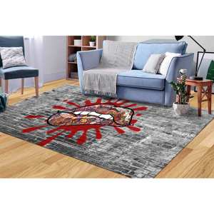 Alfombra con Diseño de Labios, Alfombras con Estampado de Labios, Alfombra Decorativa, Alfombra de Terciopelo con Diseño de Labios Sensuales - Product Image 4