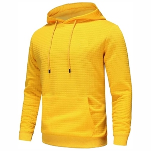Sudadera con capucha amarilla mostaza para hombre, suave algodón, estilo urbano, sudadera con capucha para invierno, precio mayorista barato - Product Image 3