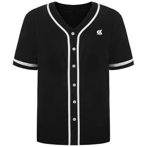 Camiseta de Béisbol Personalizada Transpirable, 100% Poliéster, Cuello en V, Todas las Tallas Disponibles para Adultos, con Nombre y Número del Equipo, en Stock - Product Image 1