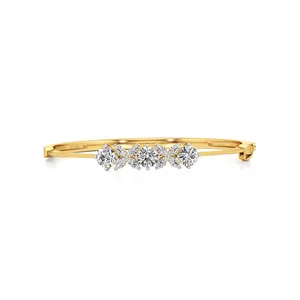 Bracelet ovale rigide multi-pierres captivant - Bracelet en diamants - Product Image 1