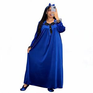 Robe de nuit longue en velours de luxe pour femme, élégante, pour mariée, taille élastique, chaude, douce, pour l'hiver, vêtement de nuit et de maison - Product Image 3