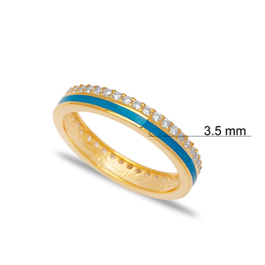 สีฟ้าเคลือบการออกแบบเงาเพทายวงแหวนหินตุรกีที่ทำด้วยมือขายส่ง925เครื่องประดับเงินสเตอร์ลิง - Product Image 2