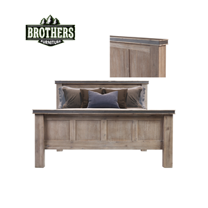 Cadre de lit en bois de marque ATLAS en bois massif de chêne, de pin et d'acacia - Product Image 4