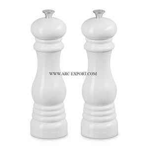 Juego de 2 mesas con recubrimiento en polvo blanco, decoración de sal y pimienta, hecho a mano, forma y tamaño personalizados, cocina de Metal, especias y pimienta - Product Image 1