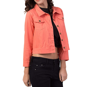 2024 hiver femmes longue tenue Denim jean veste respirant coton personnalisé broderie conception solide durable personnalisation XL - Product Image 3