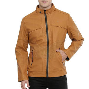 Veste en cuir à fermeture éclair de style nouveau Veste en cuir à la mode de haute qualité à prix abordable pour hommes - Product Image 1