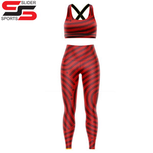 Wholesale Women's 2 Piece Workout Set - High Waist <b>Leggings</b> and <b>Crop</b> Top Yoga Set - Product Image 1