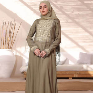 Offre Spéciale femmes Abaya robe musulmane tenue décontracté en gros femmes Abaya à manches longues plus de couleurs vêtements islamiques - Product Image 2