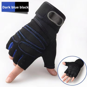 Guantes de Ciclismo de Medio Dedo, Antideslizantes, con Almohadilla de Gel, Transpirables, de Cuero/Neopreno, con Correa de Muñeca Ajustable, Unisex, para Motocicleta, MTB, Montaña - Product Image 2