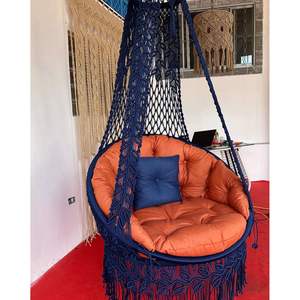 Hermosa Hamaca de Macramé de Color para Interiores y Exteriores, Columpio Colgante Tejido para el Hogar, Patio y Muebles - Product Image 1