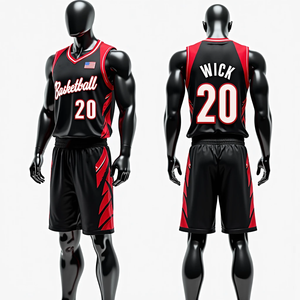 Uniformes de Baloncesto de Verano con Impresión Digital de Alta Calidad, Ropa Deportiva para Hombre de Secado Rápido y Transpirable, Camisetas y Pantalones Cortos 100% Poliéster - Product Image 1