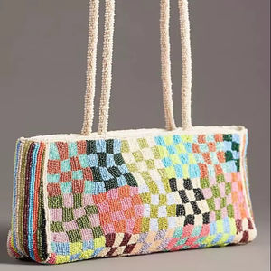 Fait à la main femmes Style bohème broderie travail main pochette sacs à main sacs fantaisie Design perle coton doublure fête de mariage en gros - Product Image 5