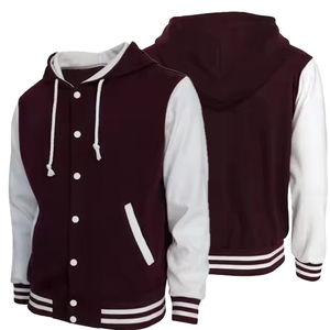 Uniforme de equipo de béisbol, chaqueta deportiva transpirable con capucha, logotipo personalizado, estampado de algodón, manga larga para hombre, talla grande, botón abajo - Product Image 6