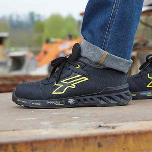 Zapatillas de seguridad de corte bajo Frank ESD S1P SRC, color negro, para hombre y mujer - Product Image 3