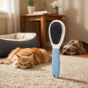 Wholesale Double-Sided Oval <b>Pet</b> <b>Brush</b> with Single Color Handle for Dog and Cat Grooming Manufactured by Top Brand - Product Image 3