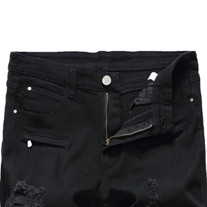 Shorts en jean tricotés pour hommes, taille mi-haute, coupe droite, doux, respirants, 100 % coton, écologiques, style décontracté streetwear, pour l'été - Product Image 5