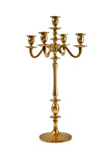 Polished Gold Classic Candelabra with Timeless Elegant Candle Stand for Stylish Home Decor <b>Ornamentation</b> - Product Image 6