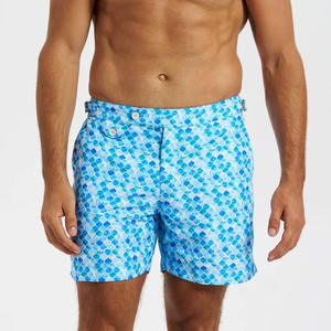 Pantalones Cortos de Playa para Hombre, Brillantes, Sólidos, Holgados, Transpirables, de Spandex/Algodón, con Cordón en la Cintura, Casuales, Deportivos, para Vacaciones de Verano - Product Image 1