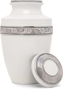 Urna Funeraria de Esmalte Azul Satinado para Cenizas de Adultos, Estilo Antiguo, Venta al por Mayor - Product Image 6