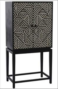 Incrustation d'os habituellement TABLEINLAY artisanat tradition personnalisée et florale Table de chevet armoire incrustation d'os salon d'Inde - Product Image 4